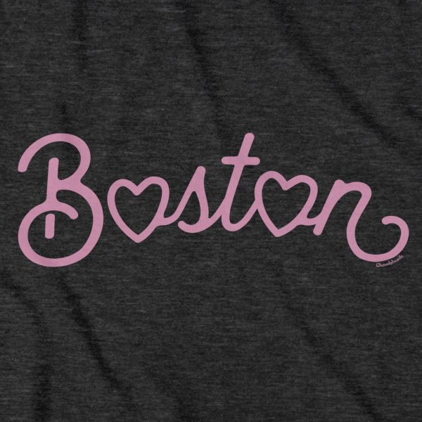 Boston Heart Script T-Shirt Online Sale