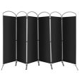 6.2Ft Folding 6-Panel Room Divider for Home Office Living Room-Black Online Sale