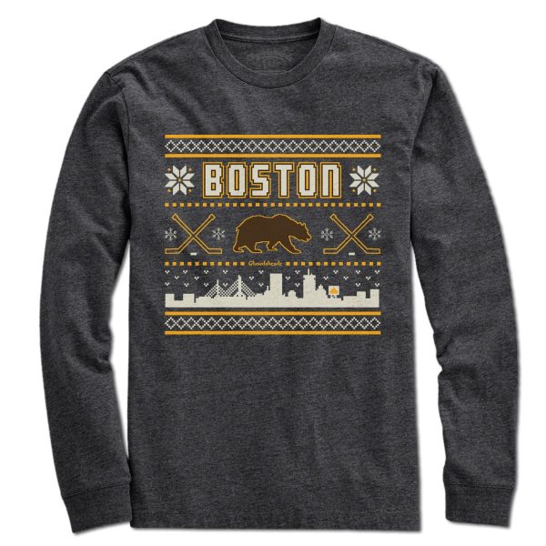 Boston Black & Gold Holiday Sweater T-Shirt Online