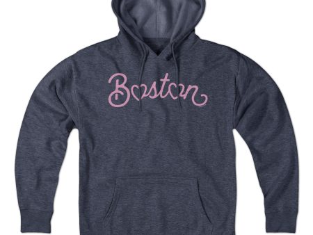 Boston Heart Script Hoodie Sale