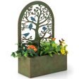 Set of 2 Decorative Raised Garden Bed for Climbing Plants-Rust For Discount