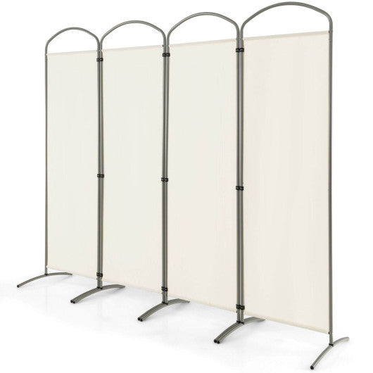 6.2Ft Folding 4-Panel Room Divider for Home Office Living Room -White Fashion