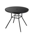 34 Inch Patio Dining Table with 1.5 inch Umbrella Hole for Garden Hot on Sale