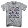 Boston Freedom Trail Sites T-Shirt Hot on Sale