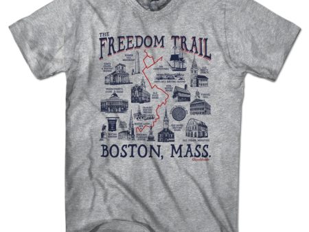 Boston Freedom Trail Sites T-Shirt Hot on Sale