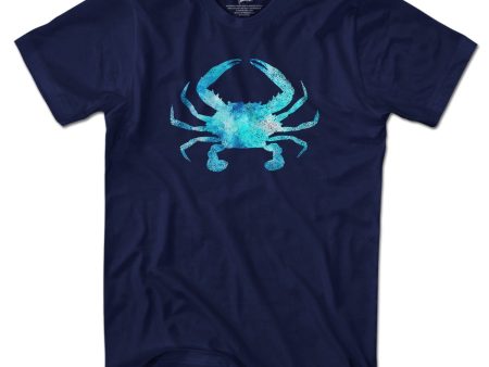 Blue Crab Watercolor T-Shirt on Sale