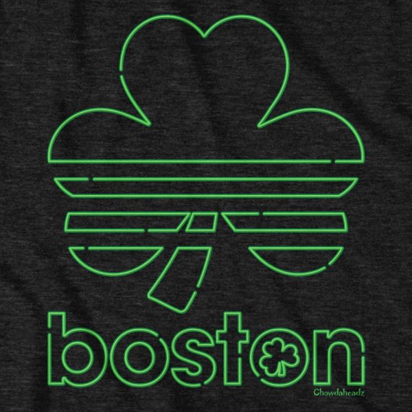 Boston Shamrock Neon Sign T-Shirt For Cheap