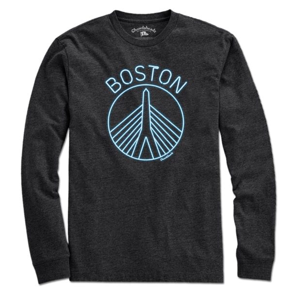 Boston Neon Bridge T-Shirt For Cheap