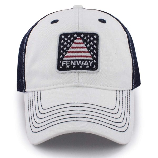 Fenway USA Patch  White Wash  Trucker Hat on Sale