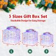 Set of 3 Iridescent Christmas Gift Box with Iridescent Bows Sale