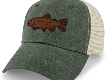 Rainbow Trout Leather Patch Relaxed Trucker on Sale