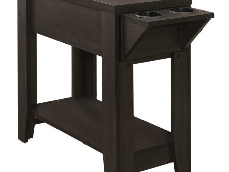 23  Brown Wood End Table With Shelf For Sale