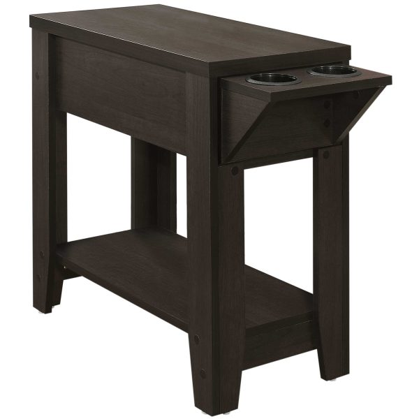 23  Brown Wood End Table With Shelf For Sale