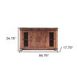 60  Brown Solid Wood Cabinet Enclosed Storage Distressed TV Stand Sale