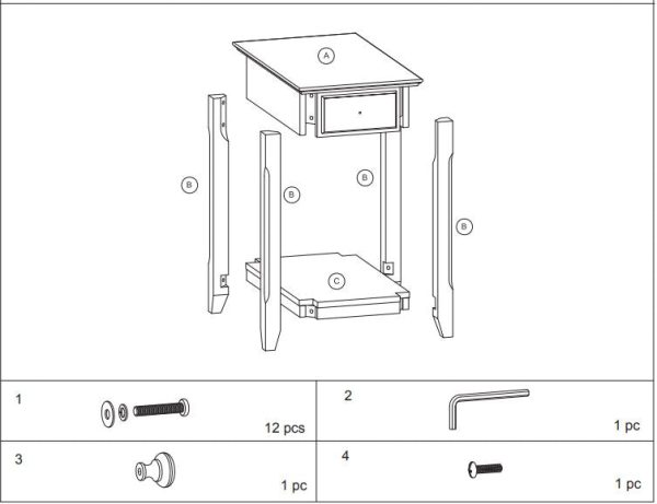 23  Brown Solid Wood End Table Hot on Sale