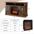 48 Inch Electric Fireplace TV Stand with Cabinets for TVs Up to 55 Inch-Brown Online Hot Sale