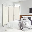 6.2Ft Folding 4-Panel Room Divider for Home Office Living Room -White Fashion