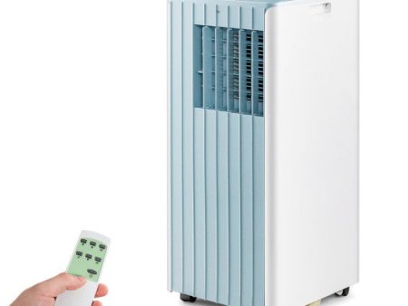 3-in-1 10000 BTU Air Conditioner with Humidifier and Smart Sleep Mode-Blue Fashion