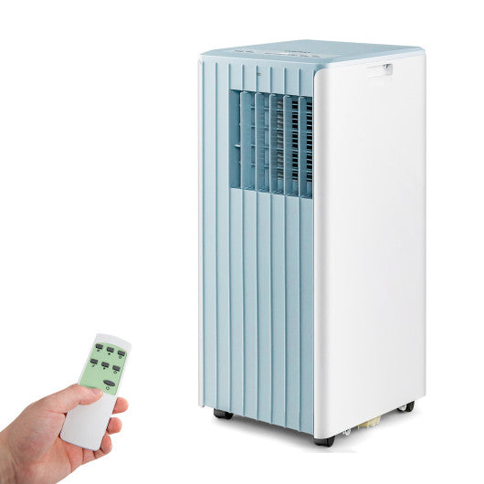 3-in-1 10000 BTU Air Conditioner with Humidifier and Smart Sleep Mode-Blue Fashion