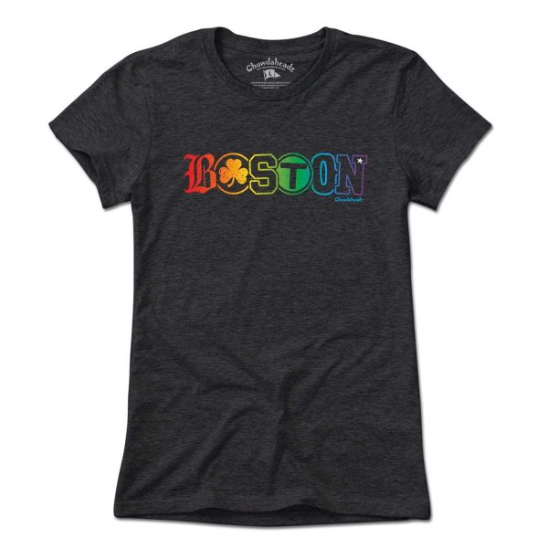 Boston Townie Pride Rainbow T-Shirt Discount