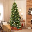 6 7 8 Feet Pre-Lit Artificial Christmas Tree with 300 400 500 LED Lights-8 ft For Cheap