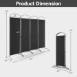 6.2Ft Folding 4-Panel Room Divider for Home Office Living Room-Black Online now