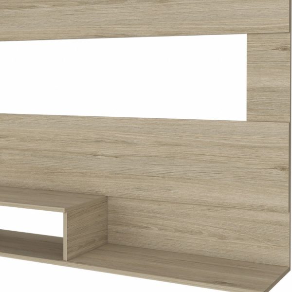 55  Light Pine Open Shelving Entertainment Center Hot on Sale