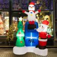 6 Feet Lighted Christmas Inflatable Mailbox Santa Claus Snowman Christmas Tree Online Sale