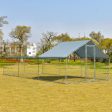 Large Metal Chicken Coop with Waterproof and Sun-proof Cover Fashion