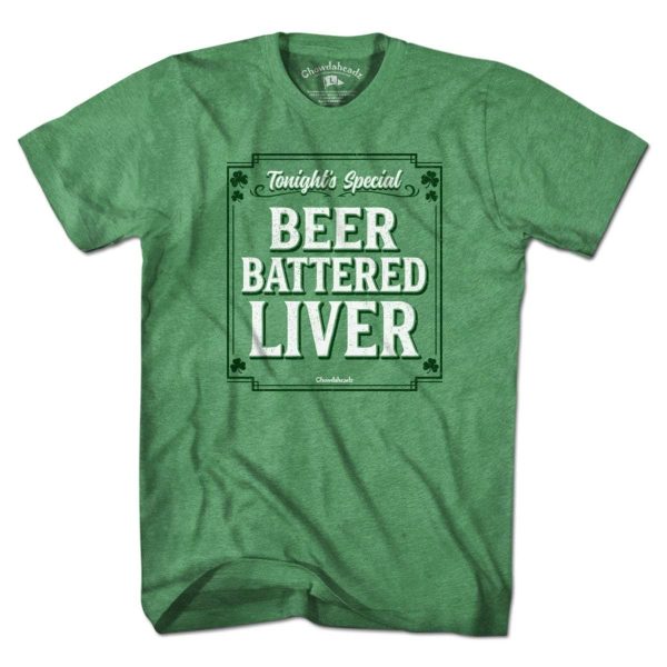 Beer Battered Liver T-Shirt on Sale