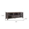 60  Gray Enclosed Storage TV Stand on Sale