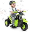 6V Kids Electric Ride on Motorcycle with Bubble Maker and Music-Green Online now