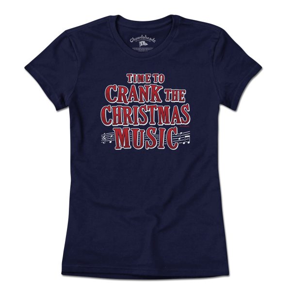 Crank The Christmas Music T-Shirt on Sale