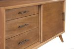 50  Mahogany Solid Wood Enclosed and Open Storage TV Stand Discount