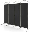 6.2Ft Folding 4-Panel Room Divider for Home Office Living Room-Black Online now