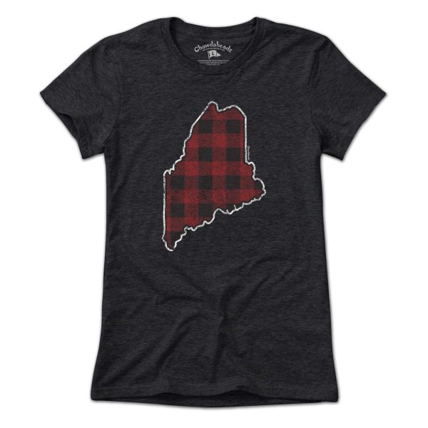 Buffalo Plaid Maine T-Shirt Discount