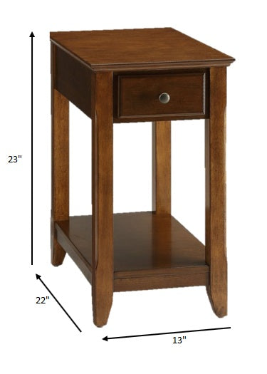 23  Brown Solid Wood End Table Hot on Sale