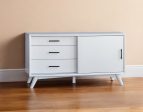 50  White Solid Wood Cabinet Enclosed Storage TV Stand Discount