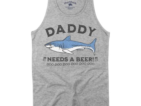 Daddy Shark Needs a Beer Men s Tank Top Online now