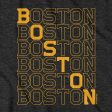 Black & Gold Boston Stacked T-Shirt For Discount