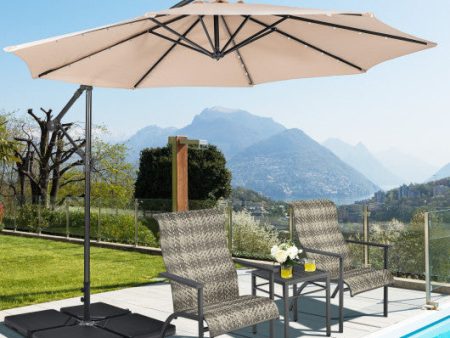 4 Pieces 13L Cantilever Offset Patio Umbrella Base with Easy-Fill Spouts Online