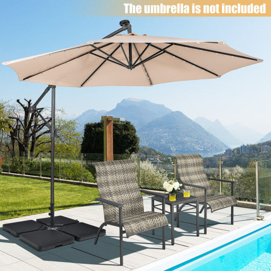 4 Pieces 13L Cantilever Offset Patio Umbrella Base with Easy-Fill Spouts Online