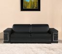 89  Black Leather Sofa With Silver Legs Online now