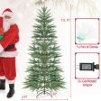 6.5 7.5 Feet Artificial Cypress Christmas Tree Pre-lit Hinged-7.5 ft Online