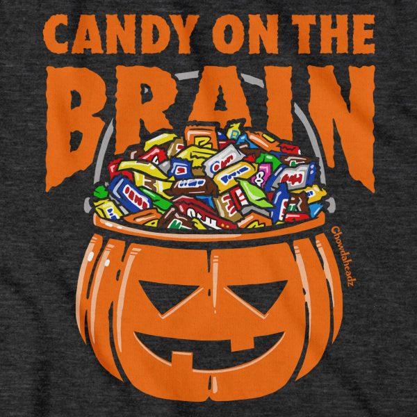 Candy On The Brain Halloween T-Shirt Hot on Sale