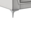 63  Light Gray And Silver Faux Leather Loveseat Supply