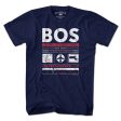 BOS Airport Code T-Shirt Online Hot Sale