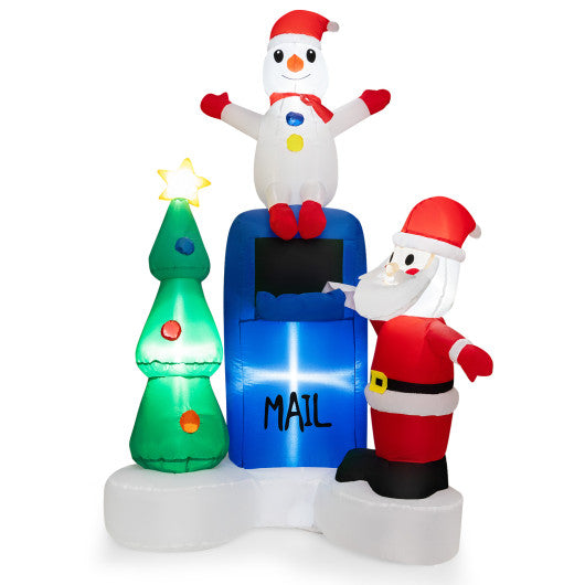 6 Feet Lighted Christmas Inflatable Mailbox Santa Claus Snowman Christmas Tree Online Sale