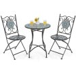 3 Pieces Mosaic Pattern Metal Dining Set Online Hot Sale