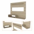 55  Light Pine Open Shelving Entertainment Center Hot on Sale